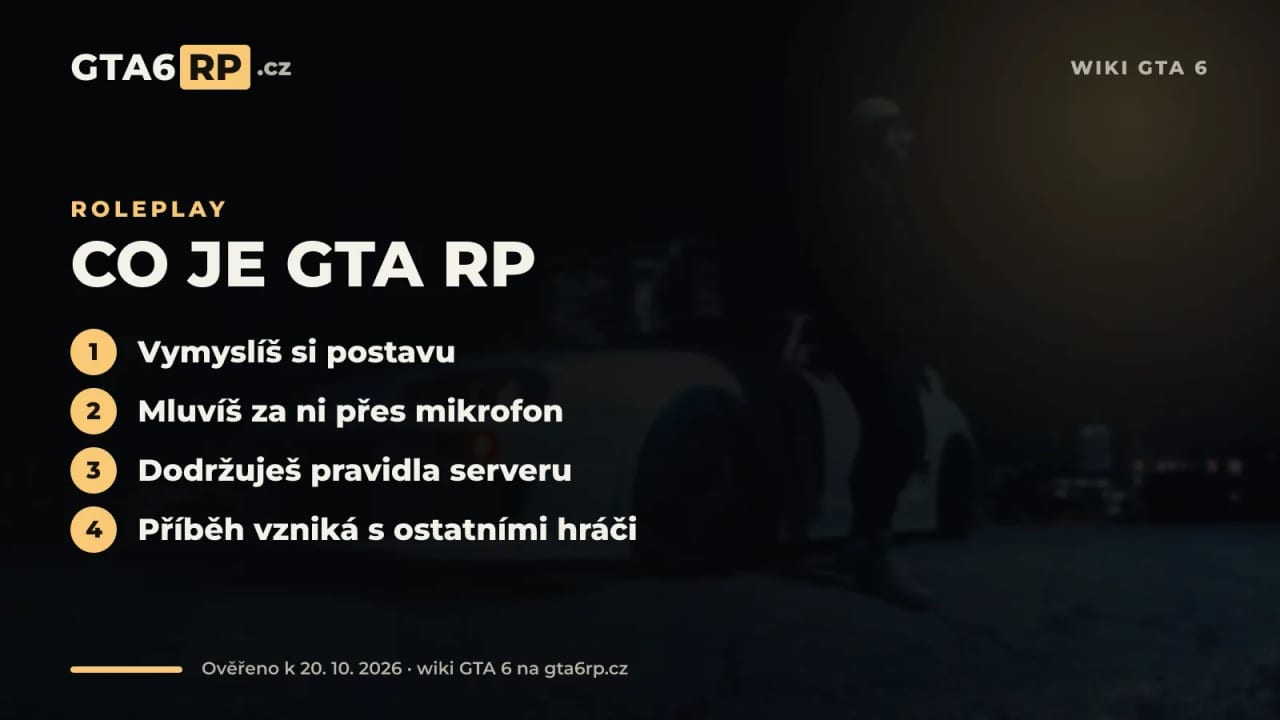 Infografika: co je roleplay v GTA – postava, mikrofon, pravidla a příběh s ostatními
