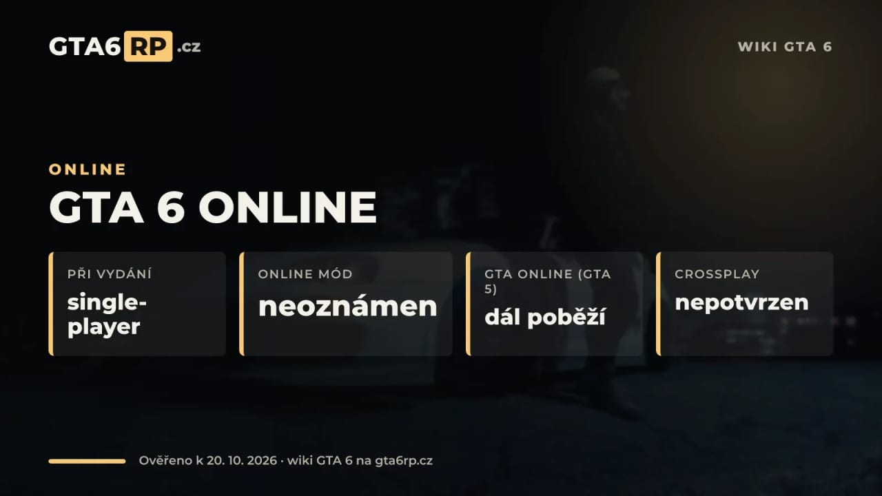 Infografika: GTA 6 Online – při vydání hra pro jednoho hráče, GTA Online dál poběží