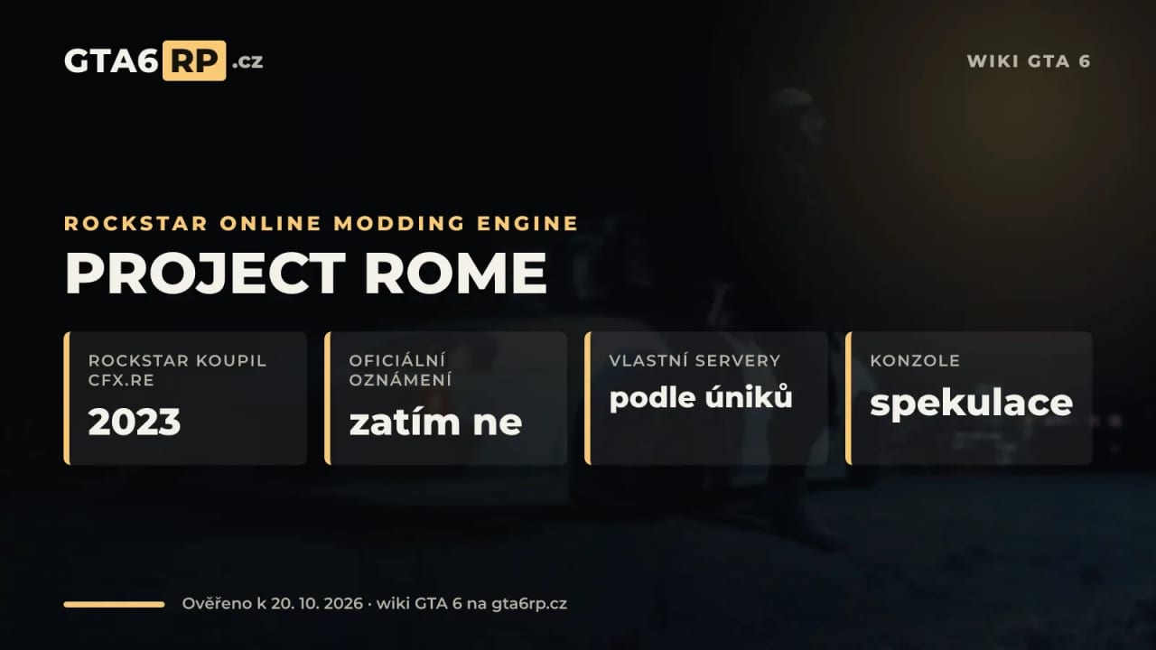 Infografika: ROME – Rockstar Online Modding Engine, co je fakt a co spekulace